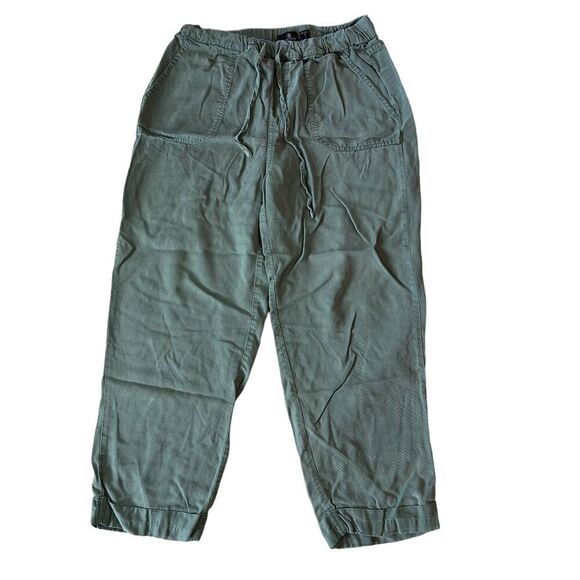 Volcom Drawstring Green Utility Cargo Jogger Pants Women Sz. XS Beach Surf Skate - Picture 1 of 10